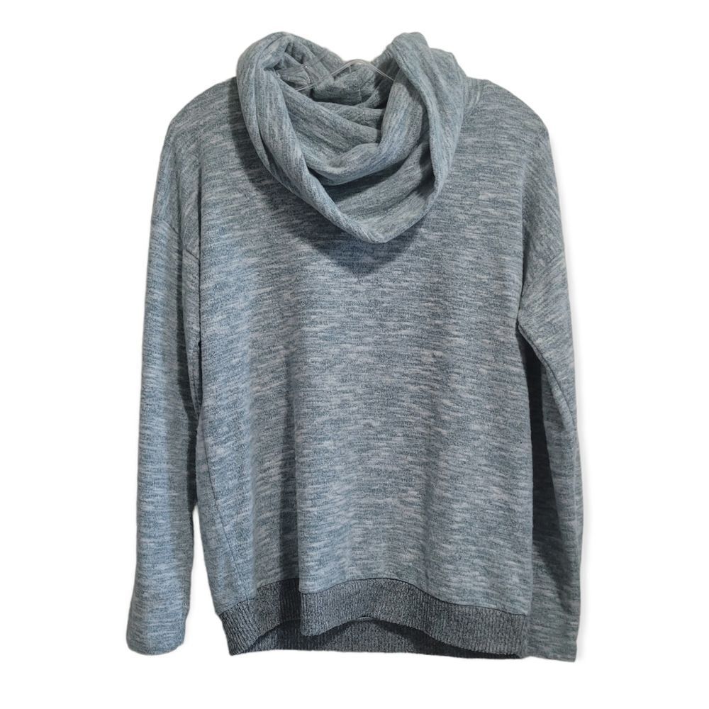 Cozy Gray/blue Cowl NeckโSweater